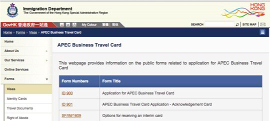 apec travel card renewal